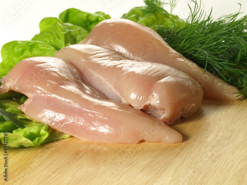Photo: Raw chicken breast. Raw chicken breast.