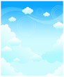 Vector: Blue sky Background Blue sky Background