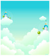 Tower in clouds