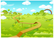 Wooden freeways over forest