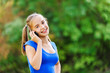 Teenage girl talking on cell phone