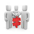 3d people with hands on top of puzzle 3d people with hands on top of puzzle