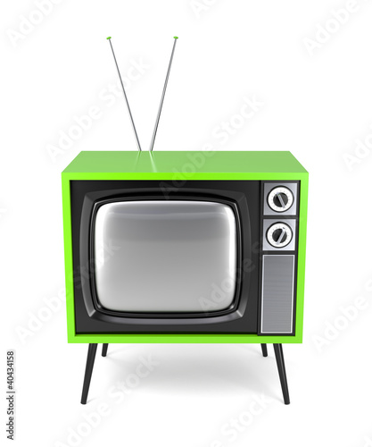 Ilustración: Green retro TV Green retro TV