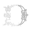 A Celtic Knot-work Capital Letter D Stylized Outline