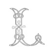 A Celtic Knot-work Capital Letter L Stylized Outline