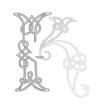 A Celtic Knot-work Capital Letter K Stylized Outline