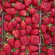 fresh juicy strawberries, food background