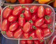 red cherry  tomatoes, food background