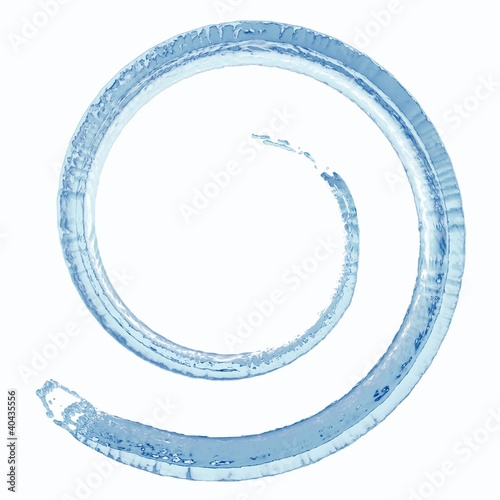 Illustration: Water helix. 3d rendering Water helix. 3d rendering