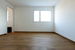 interior empty room, white walls, wooden floor