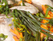 Braised diet chicken with vegetables closeup Braised diet chicken with vegetables closeup