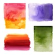 Set of watercolor abstract hand