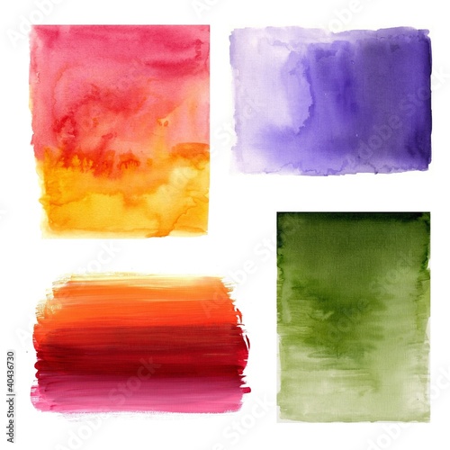 Illustration: Set of watercolor abstract hand Set of watercolor abstract hand