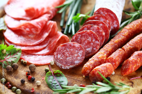 Photo: Italian ham and salami with herbs Italian ham and salami with herbs