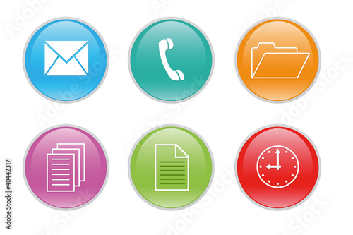 Illustration: Iconos para la Web con diferentes símbolos Iconos para la Web con diferentes símbolos