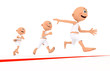 Toon guys running, team leader Toon guys running, team leader