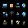 Photo en ligne au meilleur prix Web & Internet icons - Connectivity // Black Background
