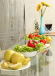 vegetables and flowers
