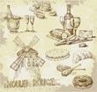 france-original hand drawn set