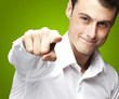 man pointing with finger man pointing with finger