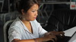 Video: Asian University Student Typing On Lap Top Asian University Student Typing On Lap Top