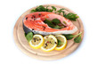 Red fish with lemon and parsley