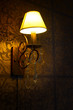 Lighted classic sconce on the wall