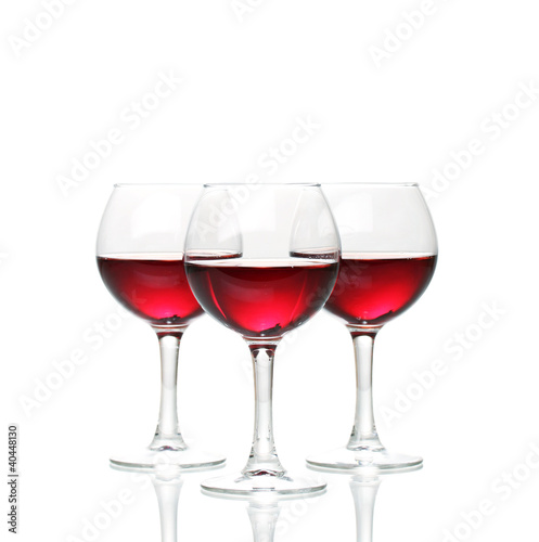 Photo: Wineglasses isolated on white Wineglasses isolated on white