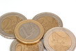 1 and 2 euro coins