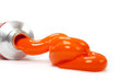 Foto: Tube mit oranger Farbe Tube mit oranger Farbe