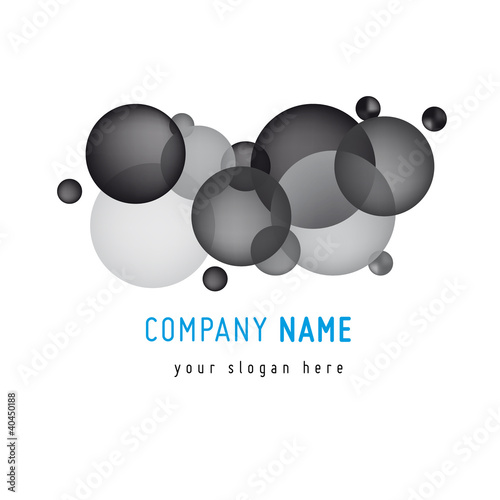 Vektor: Bubble Logo template Greyscale Bubble Logo template Greyscale