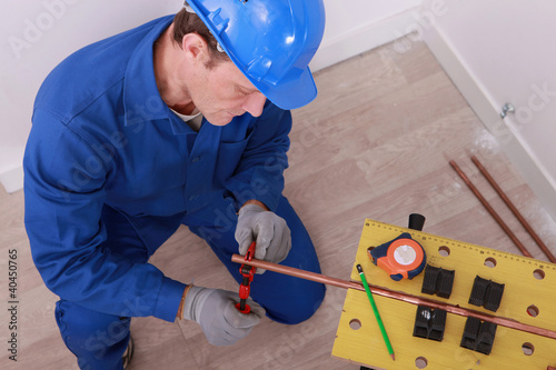 Photo: electrician working electrician working