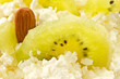 Home milk cheese with fruit