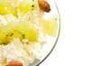 Home milk cheese with fruit