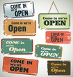 Vintage grunge sign - Open
