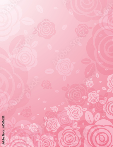 Vector: background with many pink roses, vector background with many pink roses, vector