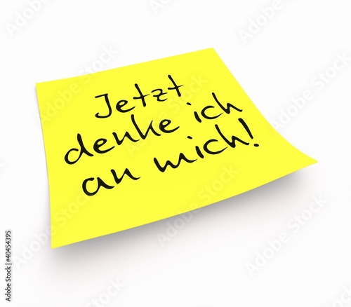 Illustration: Notizzettel - Jetzt denke ich an mich! Notizzettel - Jetzt denke ich an mich!