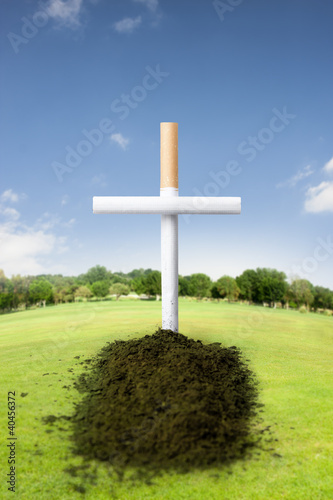 Photo: smoking kills, smokers graveyard concept smoking kills, smokers graveyard concept