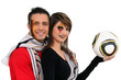 Couple supporting the German football team Couple supporting the German football team