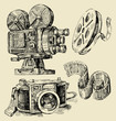cameras hand drawn