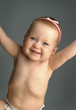 a cheerful baby girl. 