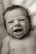 a baby smiling.