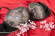 Black and creamy luxury bra