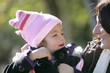 Mother and daughter in the park