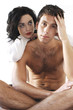 Couple on the bed.