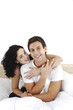 Couple in bed.