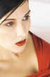 Portrait of a woman with makeup.
