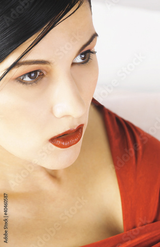 Photo: Portrait of a woman with makeup. Portrait of a woman with makeup.