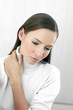 Photo: Woman in deep thought. Woman in deep thought.