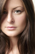 Close-up of a woman's face.